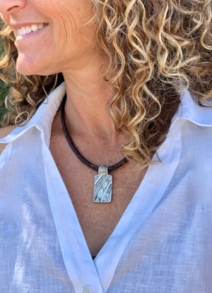 Unisex Silver Hawaiian Necklace